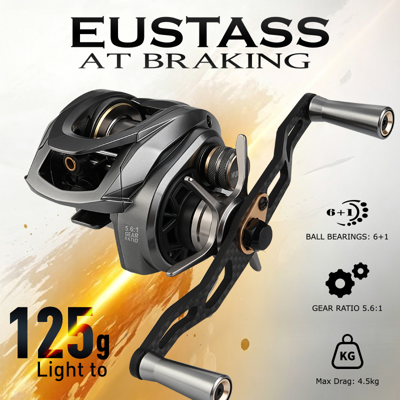 Spincast Reel - LEYDUN EUSTASS Baitcasting-Rolle, 125 g, ultraleicht,