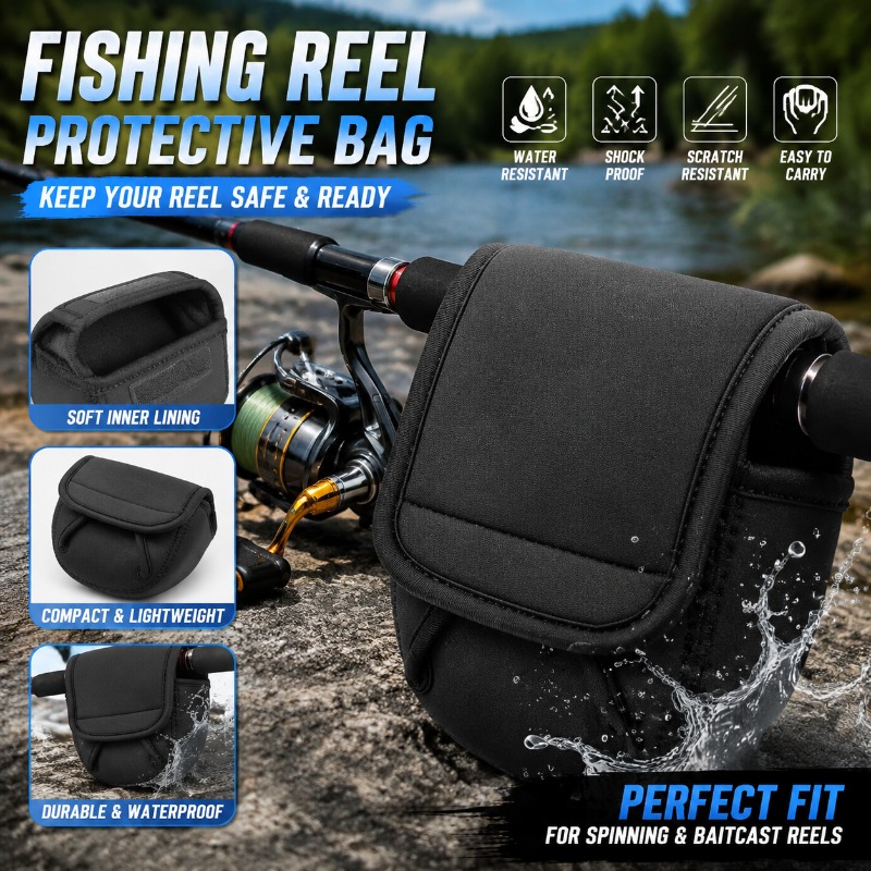 Spinning Reel - Schutzhülle für Angelrollen, Tasche für Spinnrollen,