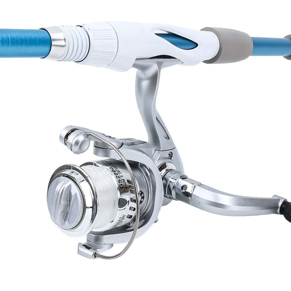 Blau-weiße 1,8 m lange Angelru – Reel Bag Bewertung und Preis